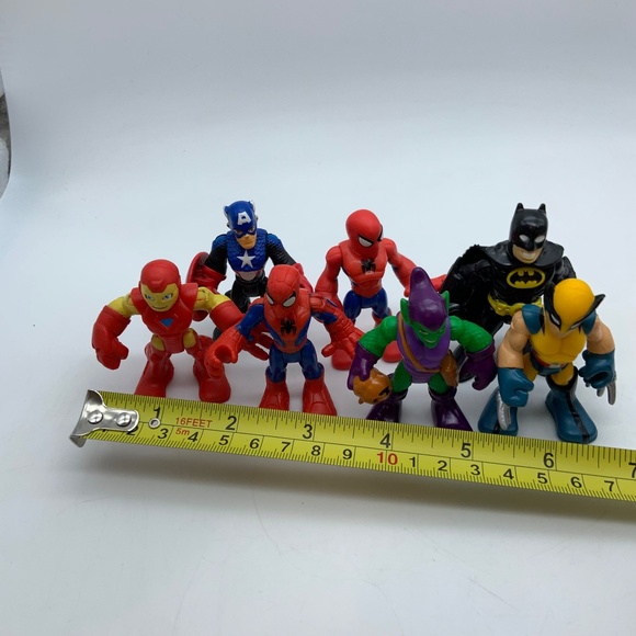 Hasbro Playskool Marvel and DC Comics Superheros Mini Figurines Set of 7 - Picture 9 of 10